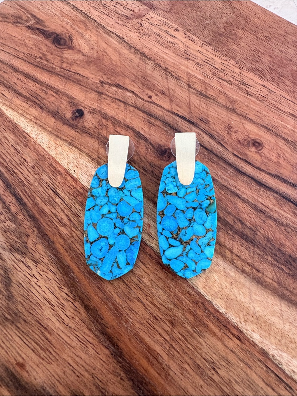 Kendra Scott Aragon Drop Earrings in Bronze Veined Turquoise Magnesite